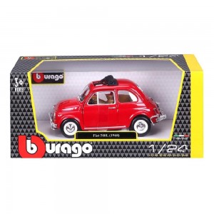 BBURAGO 1:24 FIAT 500 L RED 1968 (18/22099)