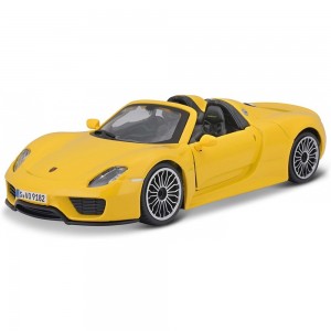 BBURAGO 1:24 PLUS PORSCHE 918 SPYDER YELLOW (18/21076Y)