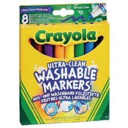 CRAYOLA - ΜΑΡΚΑΔΟΡΟΙ ΧΟΝΤΡΟΙ ULTRA CLEAN WASHABLE 8 ΤΕΜ. (58-8328-E-000)