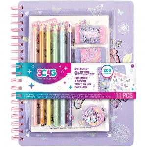 MAKE IT REAL - 3C4G BUTTERFLY ALL-IN-ONE SKETCHING SET (12025)