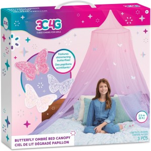 MAKE IT REAL - 3C4G BUTTERFLY OMBRE BED CANOPY (18022)