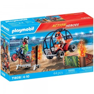 PLAYMOBIL ACTION HEROES ΑΚΡΟΒΑΤΙΚΑ ΜΕ ΓΟΥΡΟΥΝΑ ΚΑΙ ΜΗΧΑΝΗ (71808)